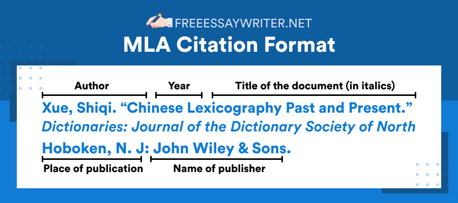 MLA citation format