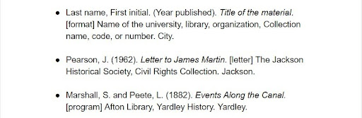 harvard style citation for archived content